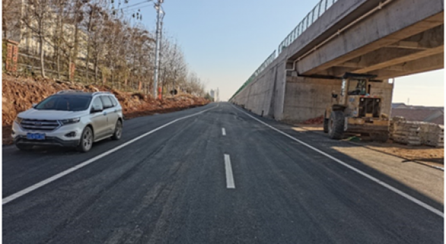 沂源第一条城市立交——南崔立交即将建成通车