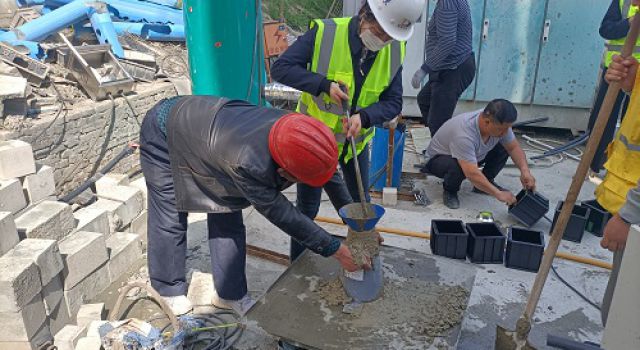 日照岚山黄墩镇南中桥后张法预制梁首件施工检测跟踪